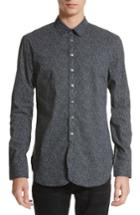 Men's John Varvatos Dot Print Shirt - Black