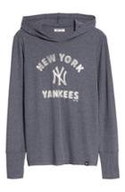 Women's '47 Campbell New York Yankees Rib Knit Hooded Top - Grey