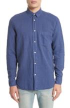 Men's Our Legacy Generation Linen & Cotton Sport Shirt - Blue