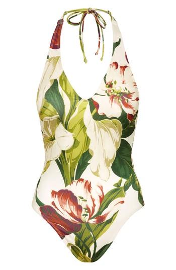 Women's Robin Piccone Hawaiian Floral One-piece Swimsuit