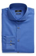 Men's Boss Jason Slim Fit Plaid Dress Shirt .5 - Blue