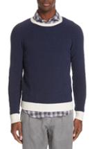 Men's Eleventy Sponia Crewneck Sweater, Size - Blue