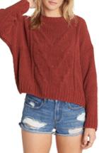 Women's Billabong All Mine Chenille Sweater - Burgundy