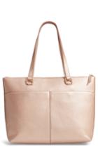 Nordstrom Lexa Pebbled Leather Tote - Metallic