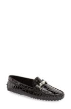 Women's Tod's 'double T' Bit Loafer .5us / 34.5eu - Black