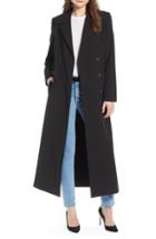 Women's Something Navy Long Feminine Coat, Size - Black