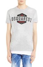 Men's Dsquared2 Longline Logo Graphic T-shirt - Grey