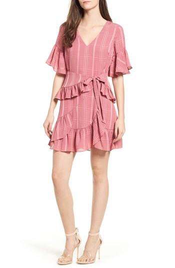 Women's Devlin Hudson Ruffle Minidress - Pink