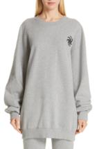 Women's Vetements Elbow Cutout Crewneck Sweatshirt - Grey