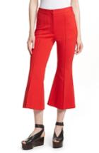 Women's Tibi Crop Flare Leg Pants - Red
