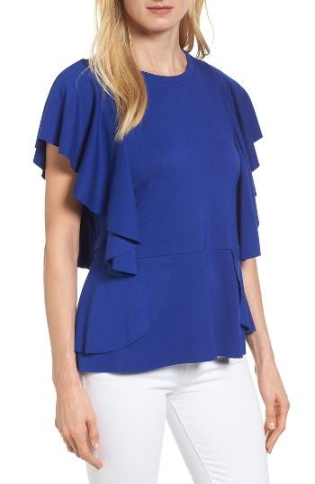 Women's Halogen Ruffle Peplum Top - Blue