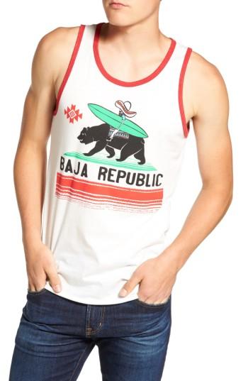 Men's Palmercash Baja Republic Tank - White