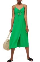 Women's Topshop Knot Front Slipdress Us (fits Like 0) - Green