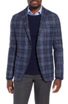Men's Samuelsohn Classic Fit Plaid Alpaca Blend Sport Coat R - Blue