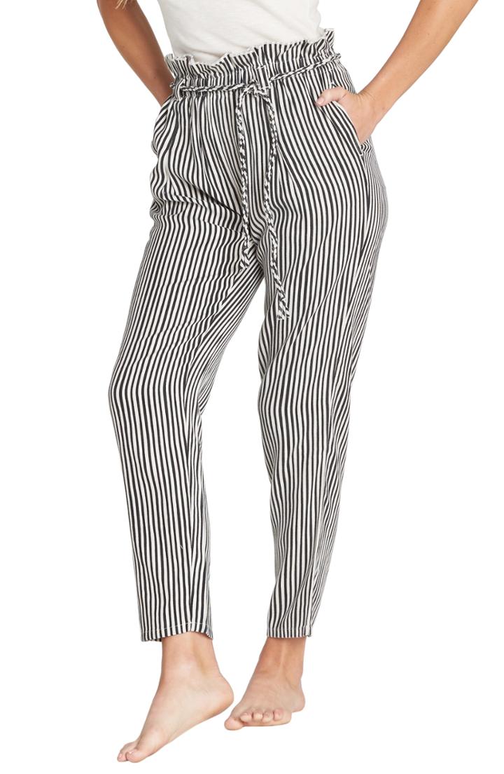 Women's Billabong Desert Adventure Paperbag Waist Pants - Black