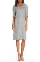Women's Lewit V-neck Check Print Dress - Green
