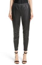 Women's St. John Collection Stretch Nappa Leather Crop Pants