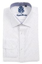 Men's English Laundry Trim Fit Geometric Dress Shirt 32/33 - White