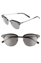 Men's Salvatore Ferragamo Double Gancio 52mm Polarized Sunglasses - Black/ Ruthenium