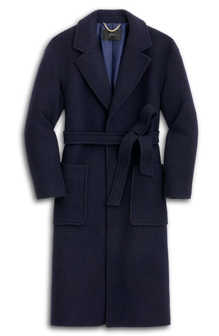 Women's J.crew Long Wrap Coat In Italian Boiled Wool