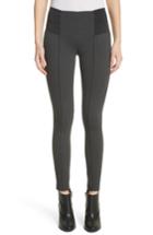 Women's Lafayette 148 New York Pintuck Seam Punto Milano Skinny Pants, Size - Grey