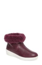 Women's Fitflop Skatebootie(tm) With Genuine Shearling Cuff .5 M - Purple