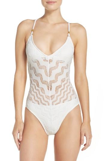 Women's Robin Piccone Crochet One-piece Swimsuit