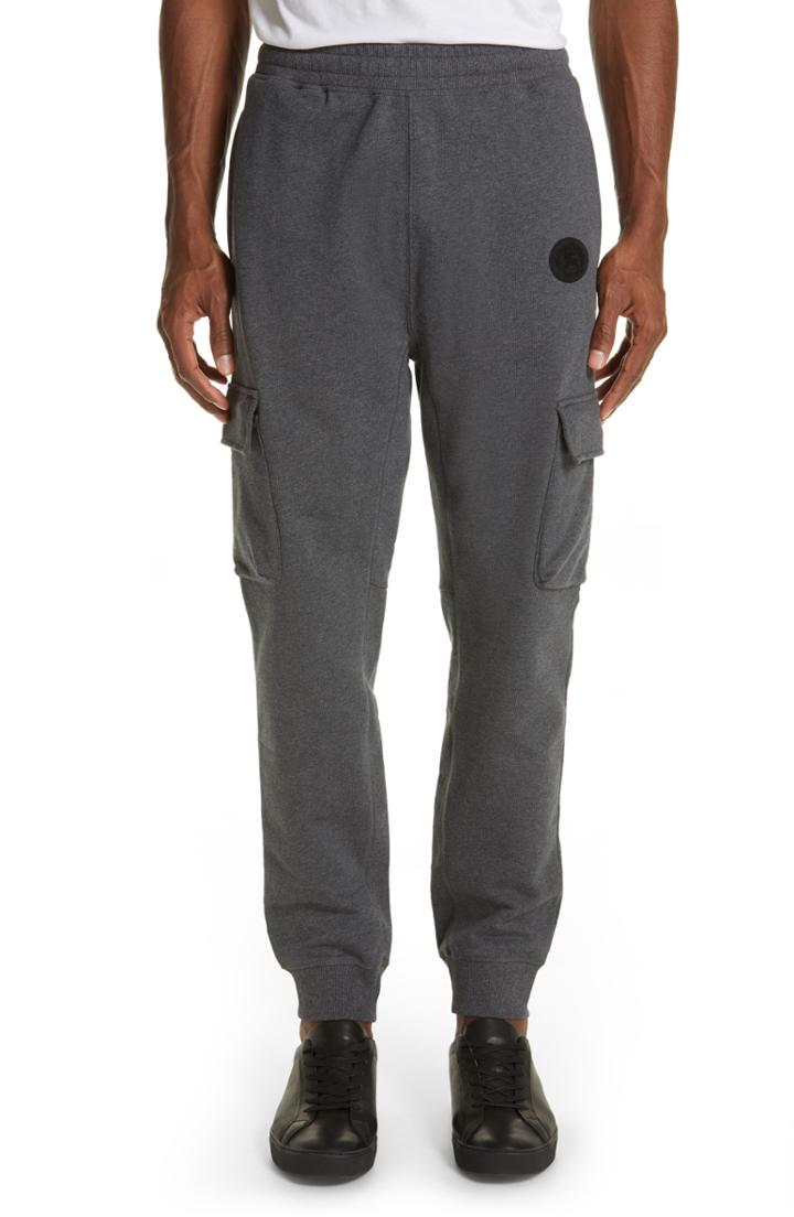 Men's Burberry Cargo Jogger Pants - Grey