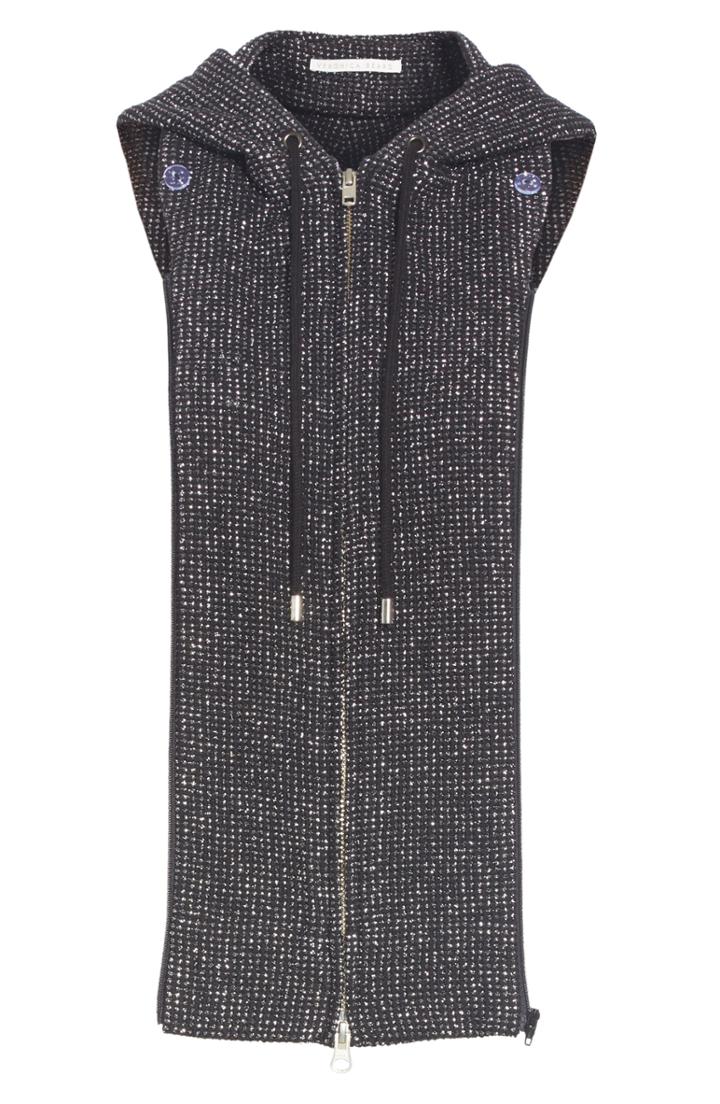 Women's Veronica Beard Otis Tweed Hoodie Dickey, Size - Metallic