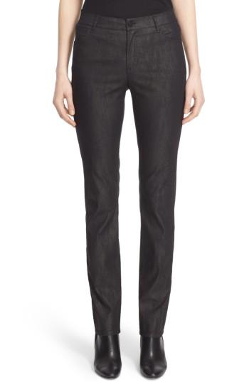 Women's Lafayette 148 New York Curvy Fit Stretch Slim Leg Jeans - Black