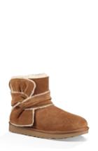 Women's Ugg Mini Bow Spill Seam Bootie M - Brown