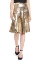 Women's Lewit Pleated Metallic Skirt - Metallic