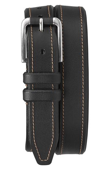 Men's Trask 'gibson' American Steer Leather Belt - Black
