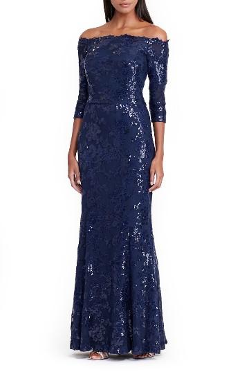 Women's Lauren Ralph Lauren Mesh Mermaid Gown