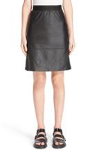 Women's Public School Lambskin Leather Miniskirt