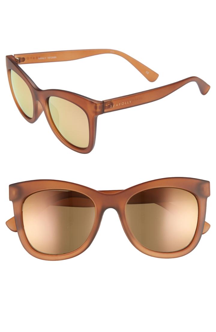 Women's Seafolly Manly 52mm Cat Eye Sunglasses -