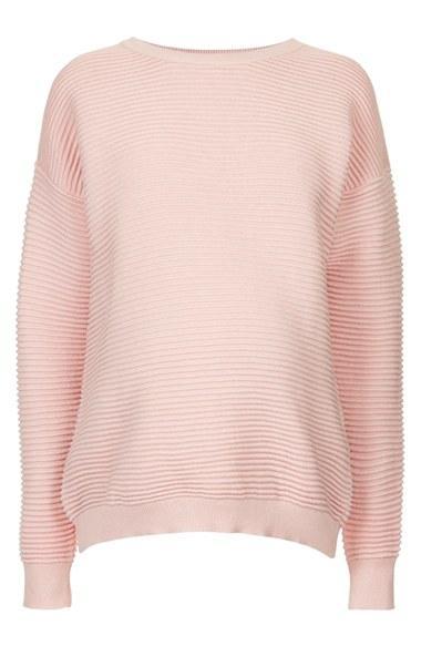 Topshop Ottoman Knit Maternity Sweater Pale Pink