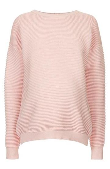Topshop Ottoman Knit Maternity Sweater Pale Pink