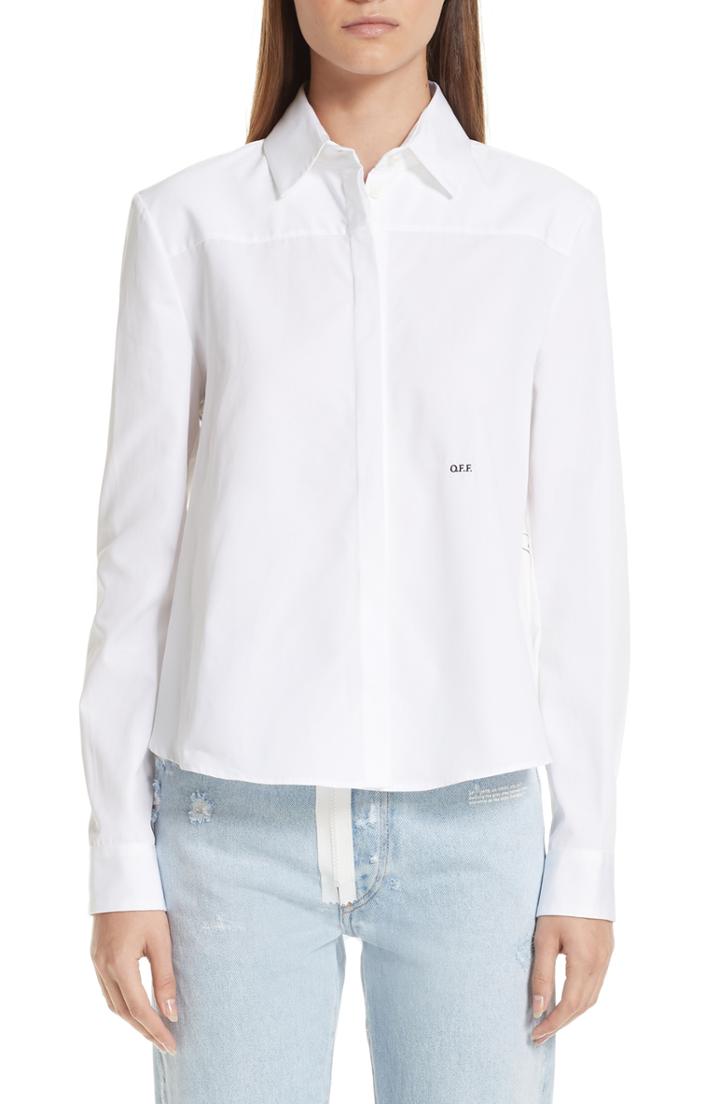 Women's Off-white Back Foulard Shirt Us / 42 It - White