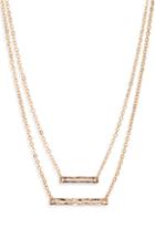 Women's Canvas Jewelry Double Bar Necklace