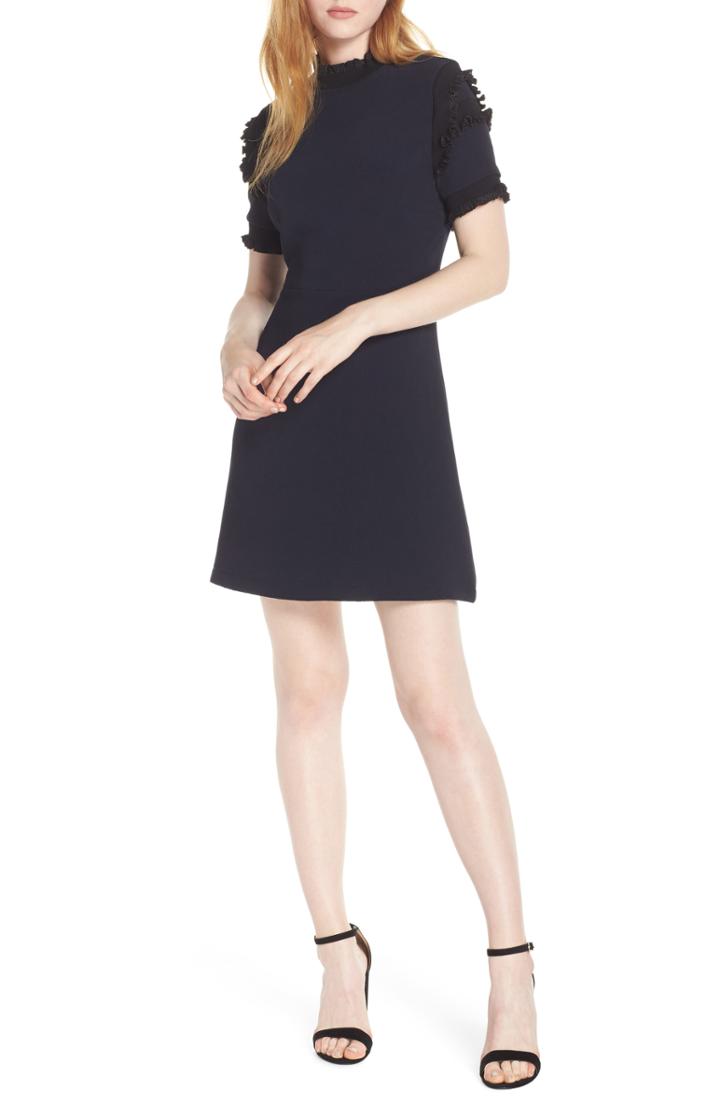 Women's Caara Massanet Ribbed Ruffles A-line Dress - Blue