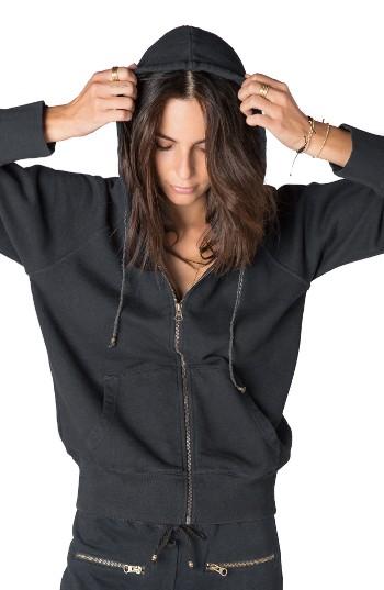 Women's Ragdoll Zip Hoodie - Black