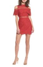 Women's Keepsake The Label Butterfly Lace Cold Shoulder Dress - Red