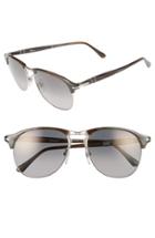 Men's Persol 56mm Keyhole Sunglasses - Grey Horn