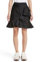 Women's Stella Mccartney Ruffle Mini Skirt Us / 36 It - Black