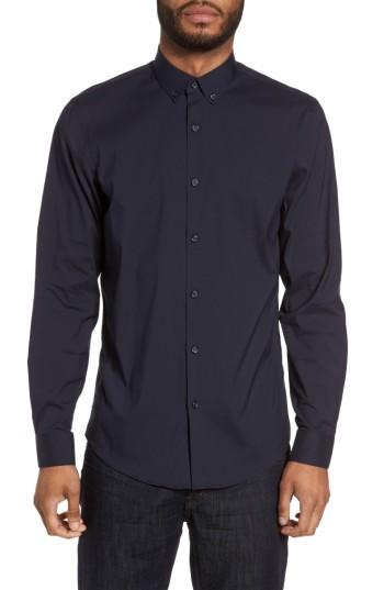 Men's Calibrate Trim Fit Stretch Woven Sport Shirt - Blue