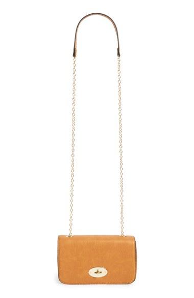 Emperia Faux Leather Crossbody Bag - Brown