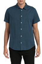 Men's Rvca No Name Woven Shirt, Size - Blue