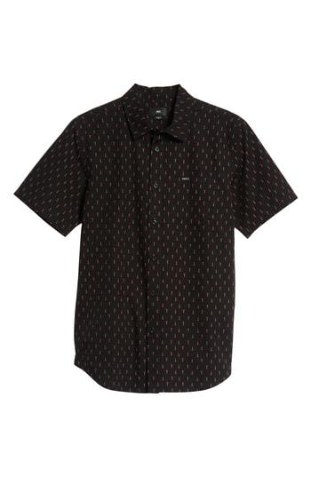 Men's Obey Screw Print Woven Shirt - Black
