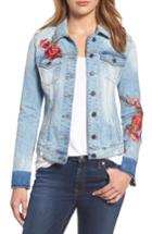 Women's Kut From The Kloth Lily Patch Detail Denim Jacket - Blue